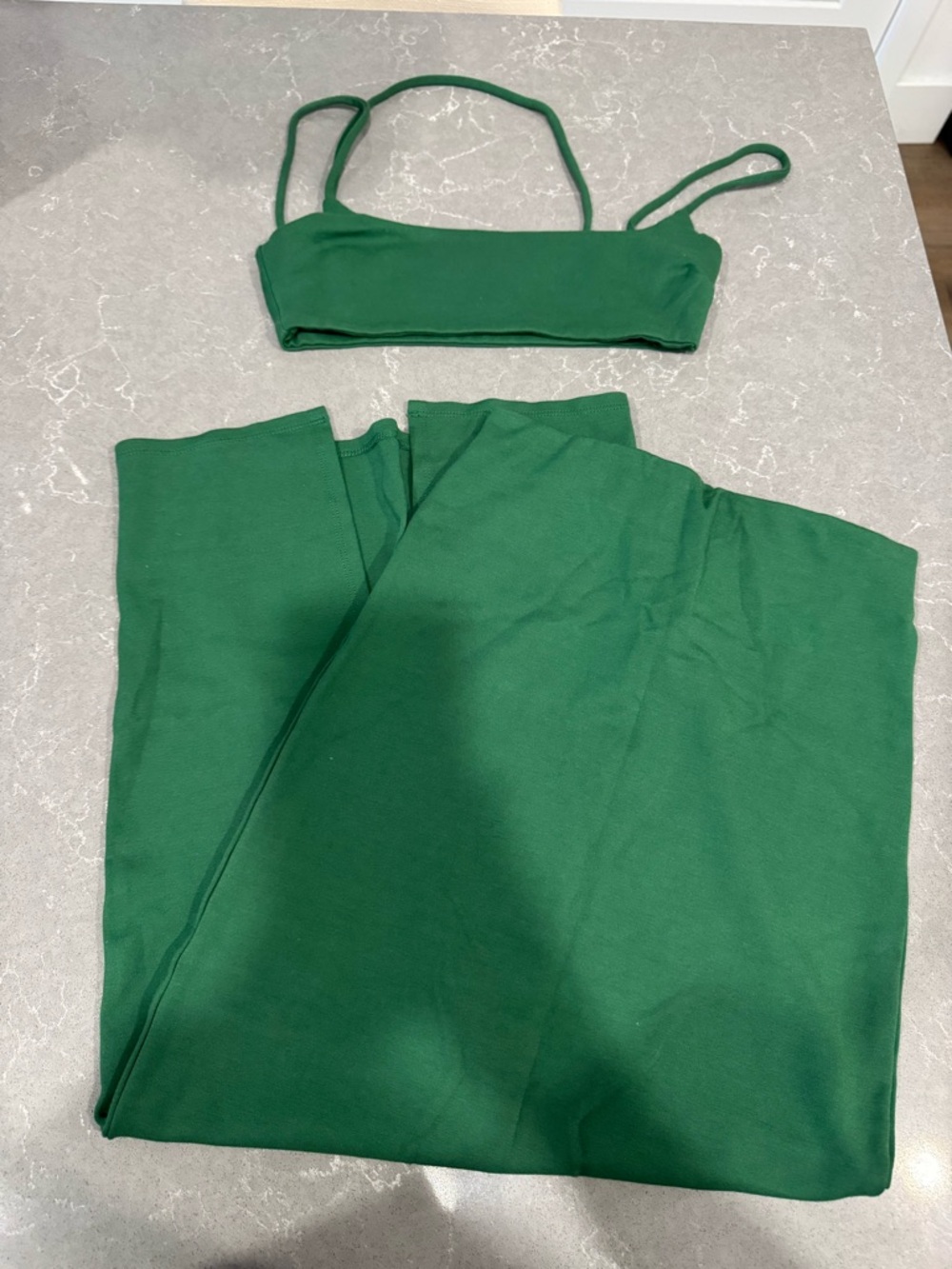 Michael Costello Emerald Green High-Waist Pencil Midi Skirt + top - Picture 3 of 5